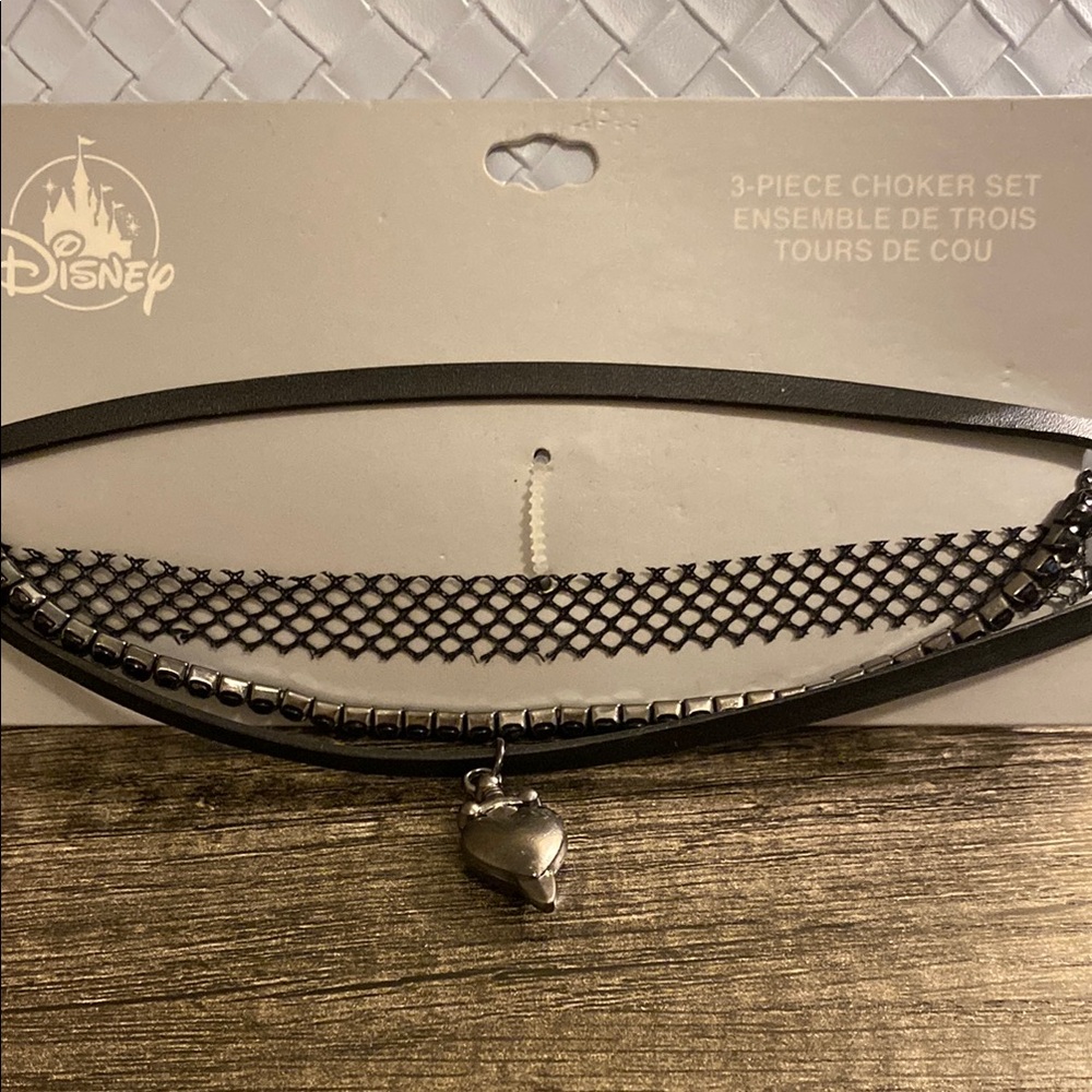 5 for $25 Disney Black and Silver Choker Set